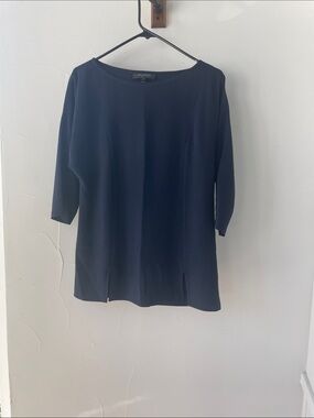 St. John Navy Dolman Sleeve Tunic Top